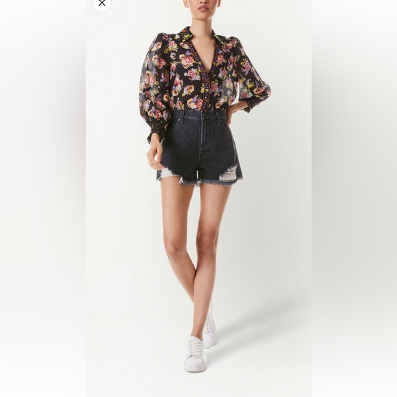 NWT ✨Alice and Olivia Floral-print Blouse - Picture 7 of 9